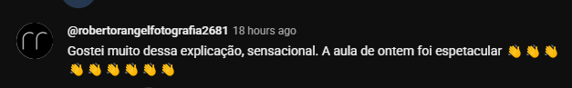 Depoimento de aluno
