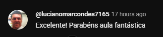 Depoimento de aluno