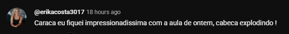 Depoimento de aluno